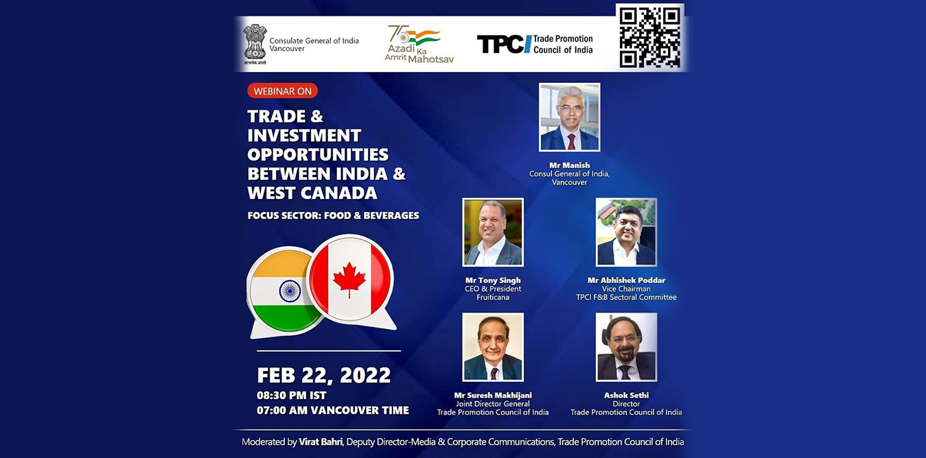Webinar being organized by Trade Promotion Council of India
